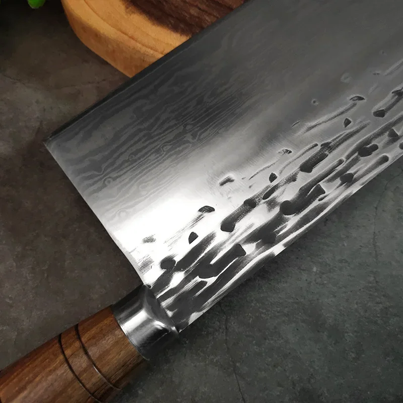 Cleaver Knife Damascus Steel Wood Handle Chef Chop Vegetables Slicing Meat Kitchen Knives Chef Butcher Meat Fruit Cleaver Knife