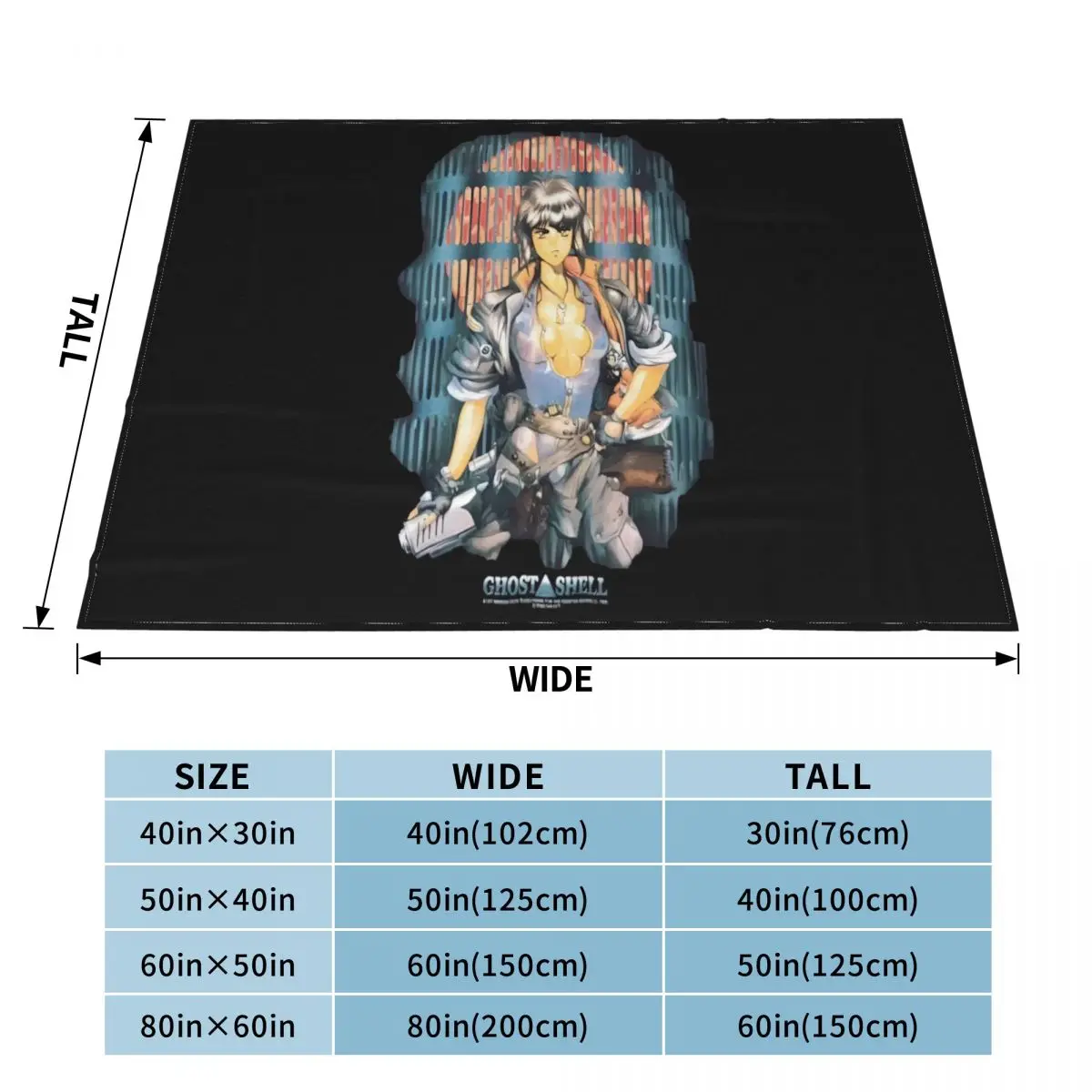 Ghost In The Shell Masamune Shirow Anime Blanket Winter Blankets Winter Warm Blanket Throw Blanket