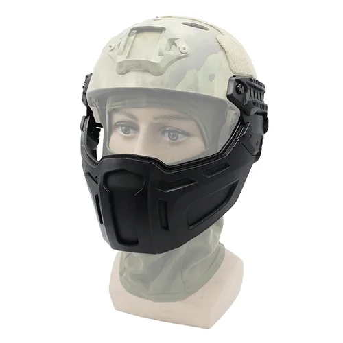 Imagen 1 del producto Nuevo casco táctico rápido media cara máscara caza Airsoft CS juego Paintball máscara casco accesorios equipo