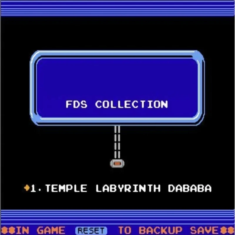 Temple Labyrinth Dababa English(FDS Emulated) Game Cartridge for FC Console 60Pins 8 Bit Video Game Card