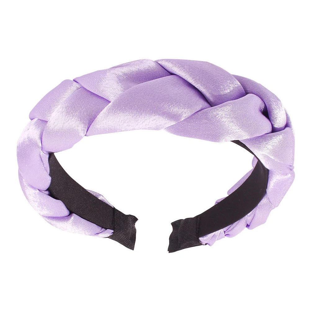 

1Pcs Purple Cloth Braid Hair Headband Durable Elegant Hair Hoop for Women Daily Party Use Women Headband