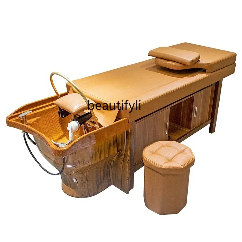 Head Therapy Shampoo Chair Barber Shop Hair Care Shop Chinese Medicine Fumigation Water Circulation Massage Couch