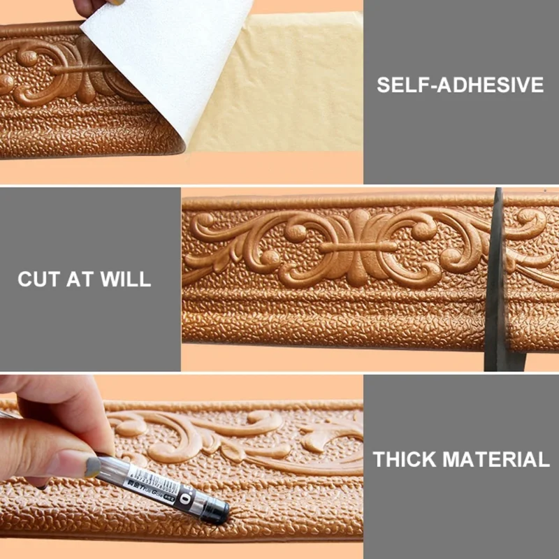 10M/Rolle 3D Wand Trim Linie S – Baseboard Molding Trim Bewertung und Preis