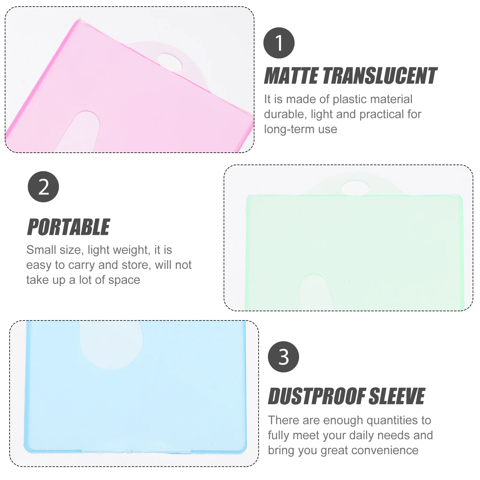 40Pcs Id Cards Holder Lightweight Bus Cards Cover Secure Name Tag Badge Protector for Daily Badge Holder