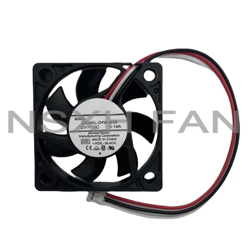 2004KL-04W-B59 M08 12V 0.14A 50x50x10mm 3-Wire Server Cooling Fan