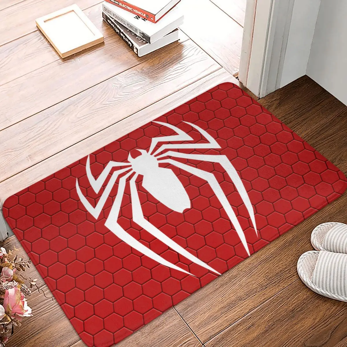 White Bathroom Mat Marvel Spider Man Doormat Living Room Carpet Entrance Door Rug Home Decoration