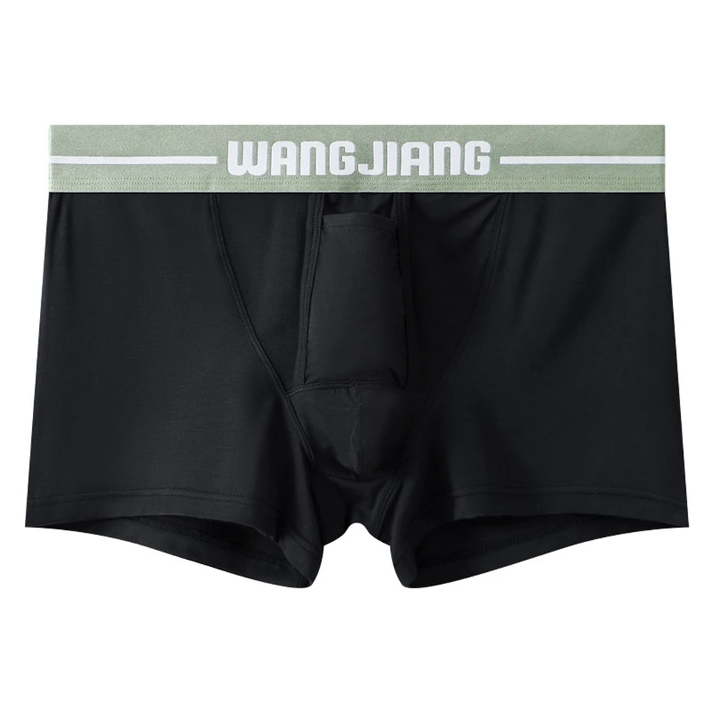 Men Sexy U Bulge Pouch Panties Gunmetal Separate Briefs Breathable Skin-friendly Shorts Middle Waist Underpants Underwear