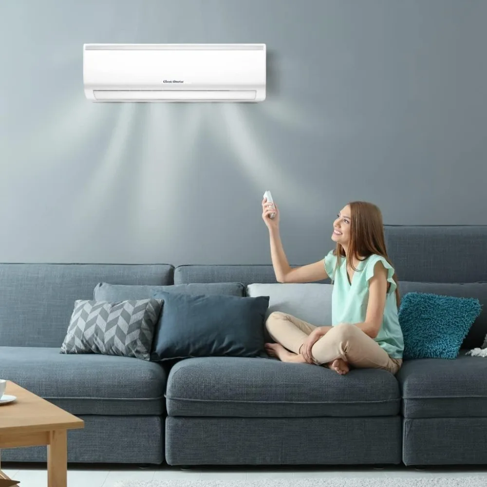 Mini Split AC ,Dusctless/Wall Mounted Air Conditioner , Energy Saving Invetrer , Includes 16' Installation Kit and Remote