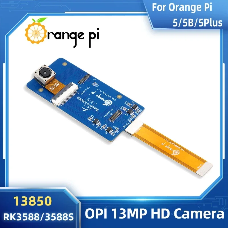 Cámara Oficial Orange Pi de 13MP, 13850 de distancia Focal, 3000mm para RK3358 3358S SBC OPI 5 / 5B / 5 Plus, módulo de cámara HD