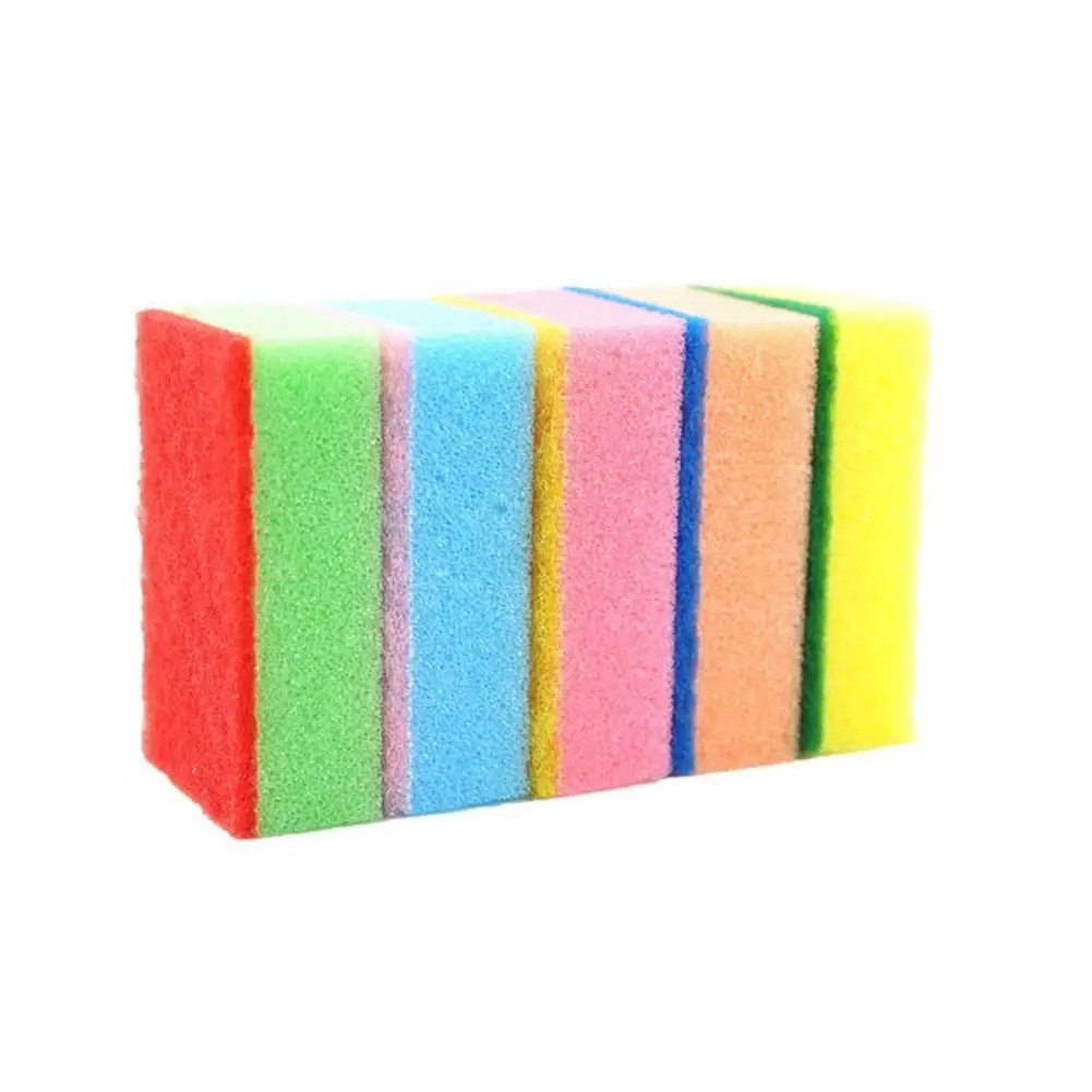 10PCS Double-sided Cleaning Spongs Household Scouring Pad Kitchen Wipe Dishwashing Sponge Cloth Dish Cleaning Towels Tool