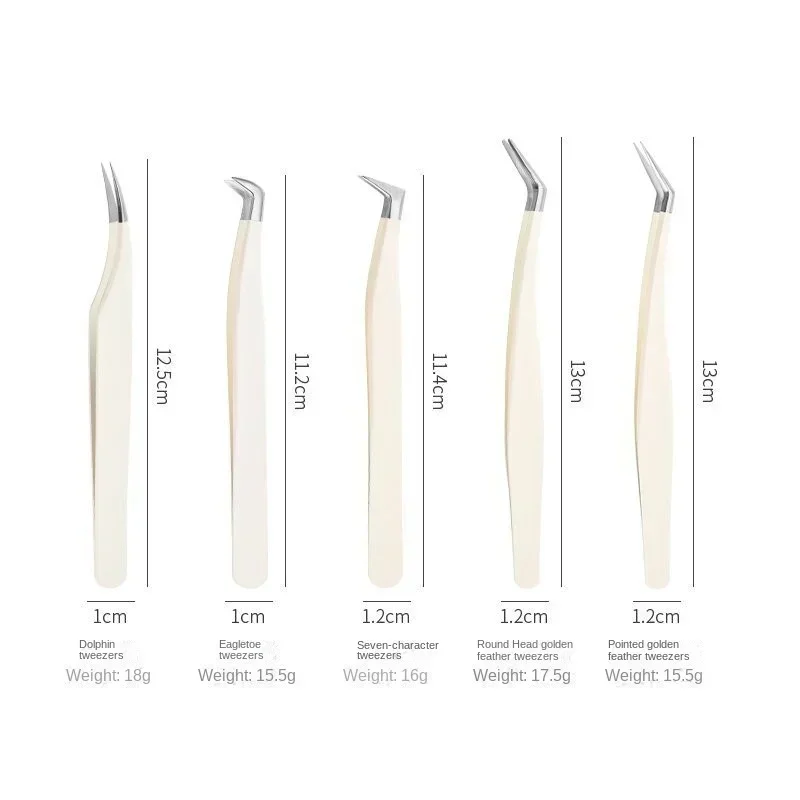 Fiber Tip Eyelash Extension Tweezer Volume Isolation Precise Lash Tweezers Nano Technology Eyebrow From Makeup Eyelash Tweezers