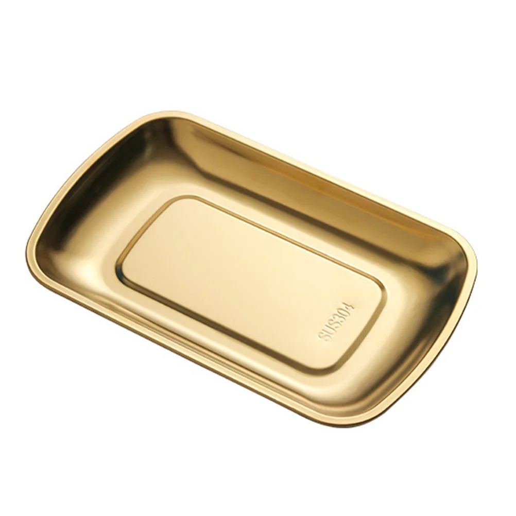 

1pc 304 Stainless Steel Snack Plate 30Cm Appetizer Dish Sauce Container Fruit Tray Cake Serving Platter Food Storage For Home