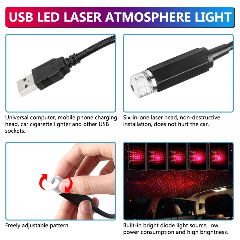 For BMW E46 E60 E39 F10 F30 F20 E87 E91 E90 G30 E34 E30 E92 1 3 5 7 Series Car LED Atmosphere Light Interior Decorative Light view 4