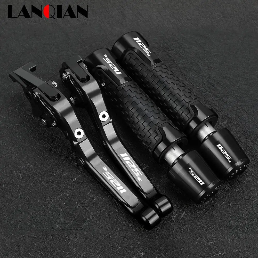 Motorcycle FOR HYOSUNG 1125R 2008-2009 Adjustable Accessories Brake Clutch Levers Handlebar Handle Grip Aluminum ends