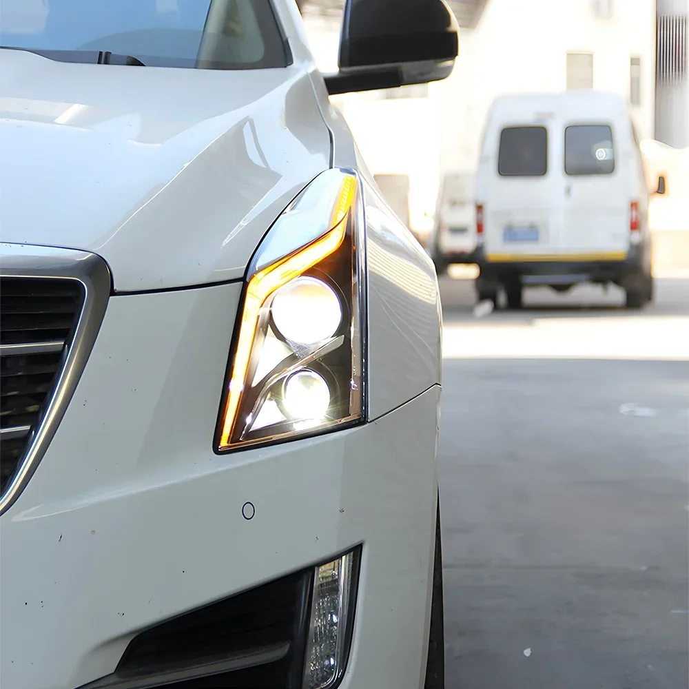 

Модернизированные автомобильные фары для Cadillac ATS ATS-L 2014-2018: светодиодные передние фары в сборе с линзами-проекторами и динамическими аксессуарами для стайлинга