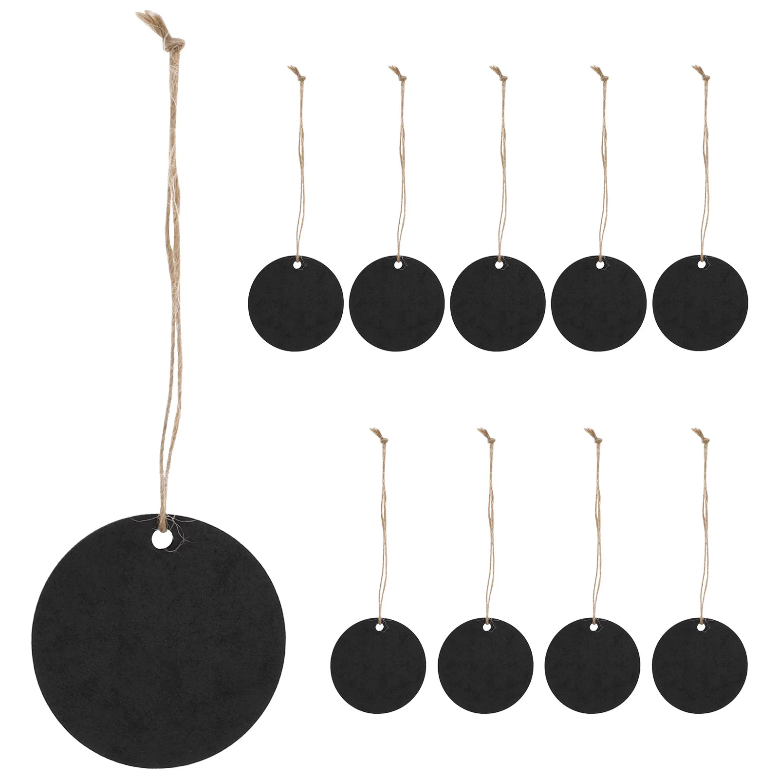 

10 Pcs Mini Wooden Chalkboards Hanging Home Decor Round Reusable Double Sided Sturdy Wood Ideal Weddings Kids Crafts