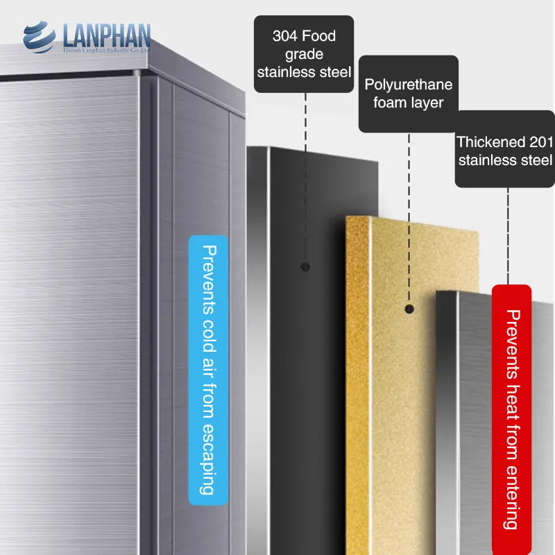 178L 300L 650L 1100L 1400L Commerciale Food Grade Acciaio inossidabile 304 Frutta Blast Congelatore Gelato Pesce e Carne -45 ℃   -80 ℃