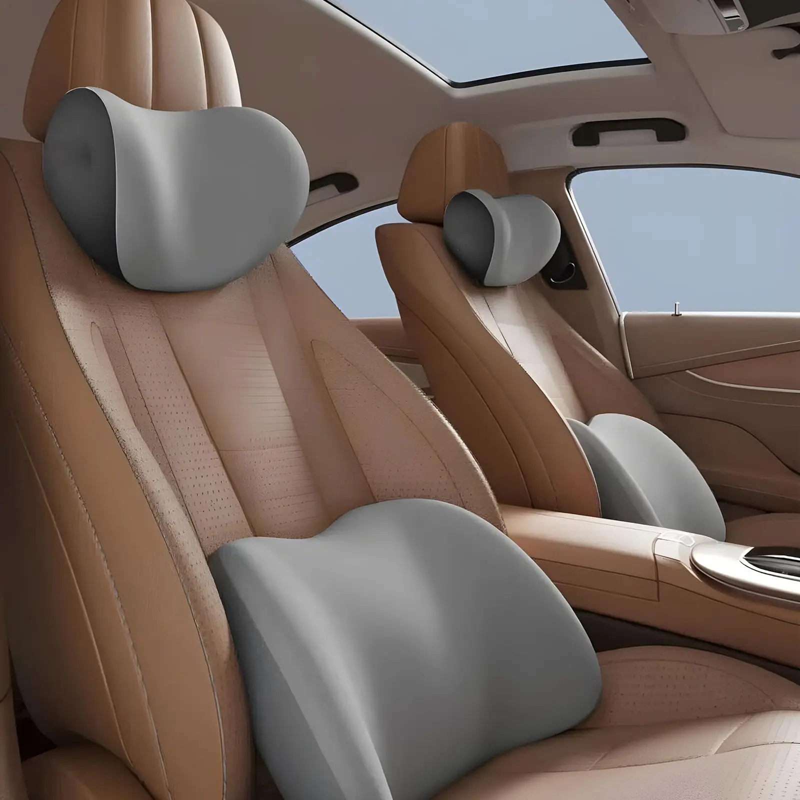 

Car Headrest Lumbar Support Neck Pillow Lumbar Cushion Seat Back Car Cushion Lumbar Support Car Accessories Memory Foam