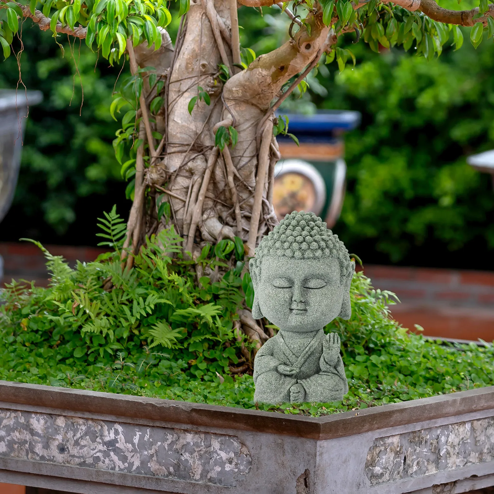 

Small Sandstone Buddha Statue Desktop Decoration Craft for Home Office Buddha Sandstone Craft Figurine