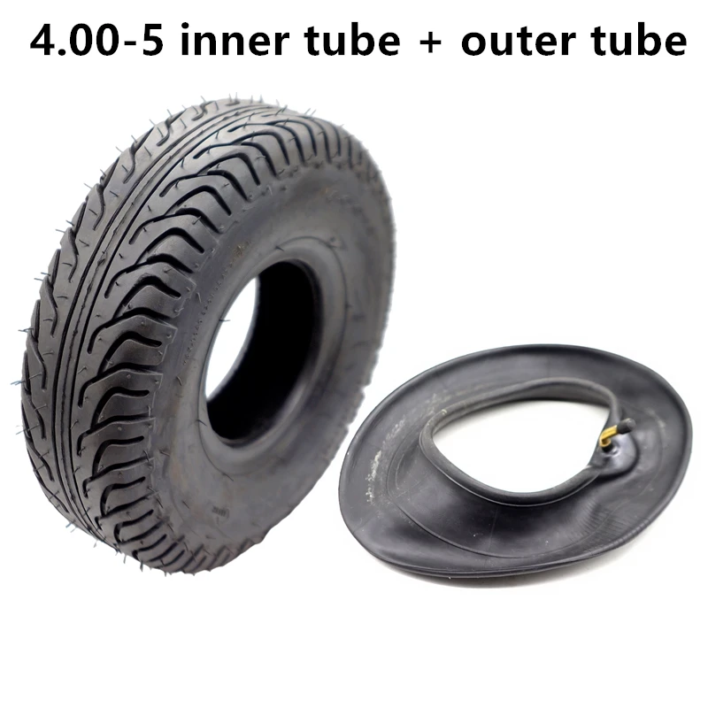 12 inch 4.00-5 Inner Tube & Outer Tire For Buggy Quad Bike Elderly Electric Scooter Old Scooter Sweeper Pneumatic Tire Rubber