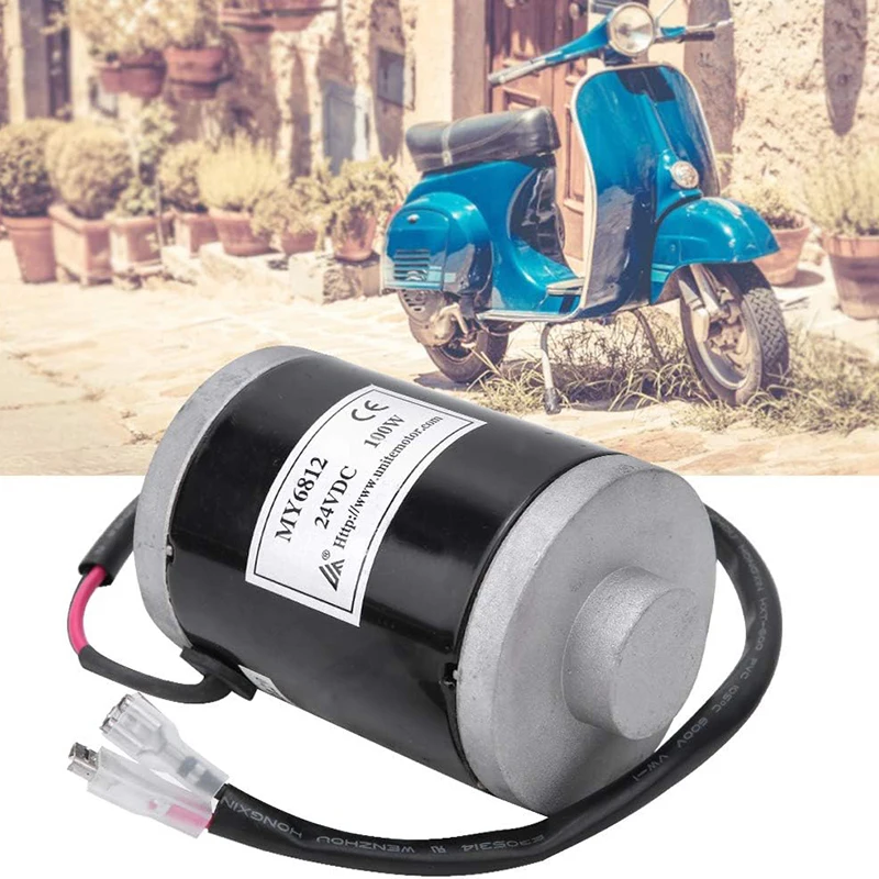 MY6812 150w 120W 100W DC Motor 12V/24V Electric Brushed Motor High Speed Small Brush Motor with Belt Pulley image 4