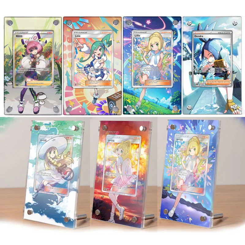 

Карманный Monster Lillie Card Art Extension Display Stand PTCG Acerola, классическая игровая коллекционная карта, сделай сам, игрушечная карта, кирпич, праздничный подарок
