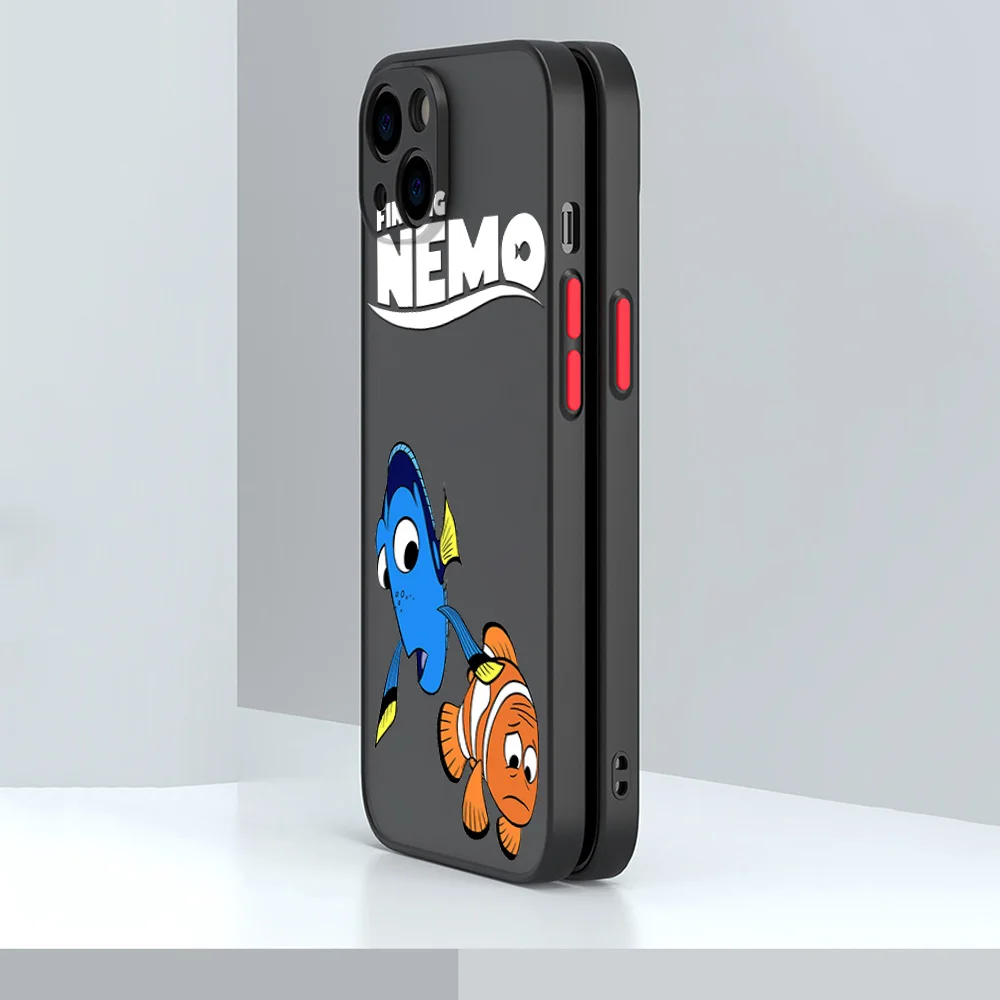 حافظة لهاتف شاومي بوكو F3 X3 X4 X5 Pro M5s Redmi Note13 13c A1 A2 A4 K40 العثور على نيمو لؤلؤة ماتي غطاء شفاف متجمد