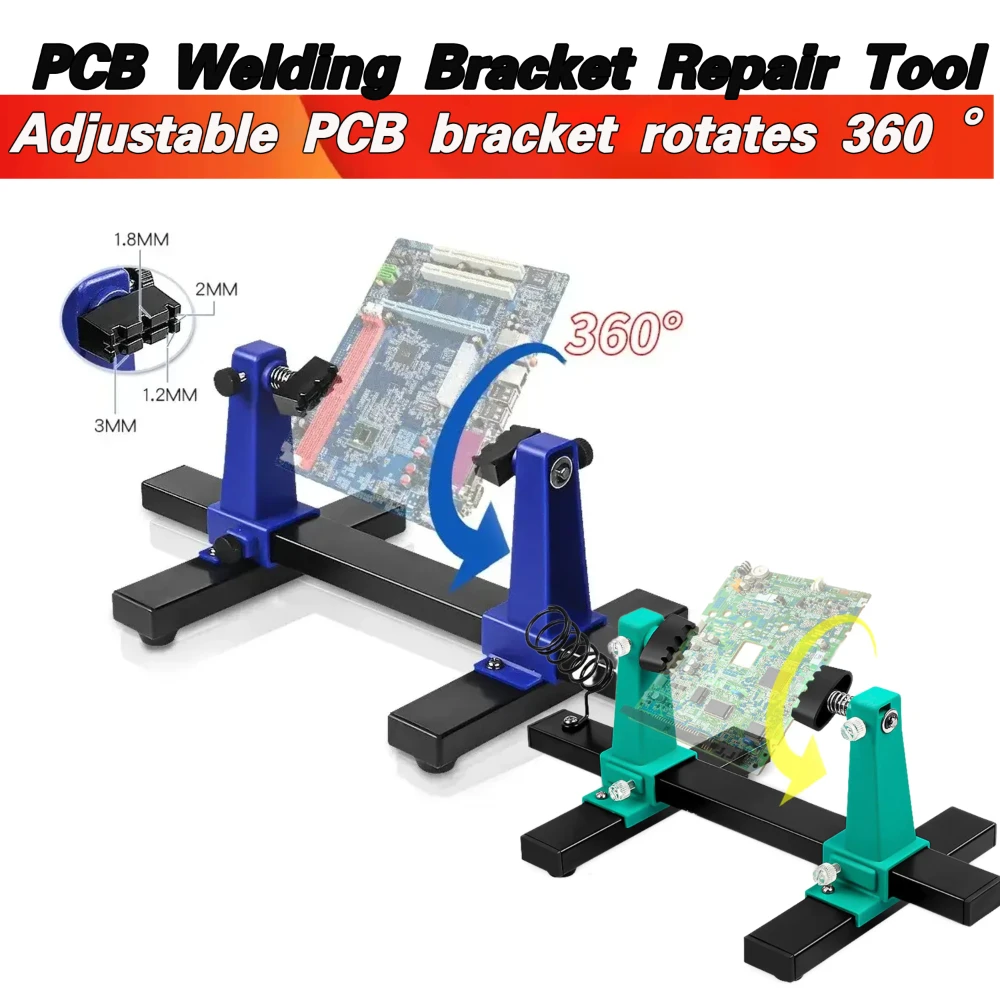 ALLSOME 0-200mm supporto per PCB regolabile rotazione di 360 ° circuito stampato Jig saldatura assemblaggio supporto morsetto strumenti di