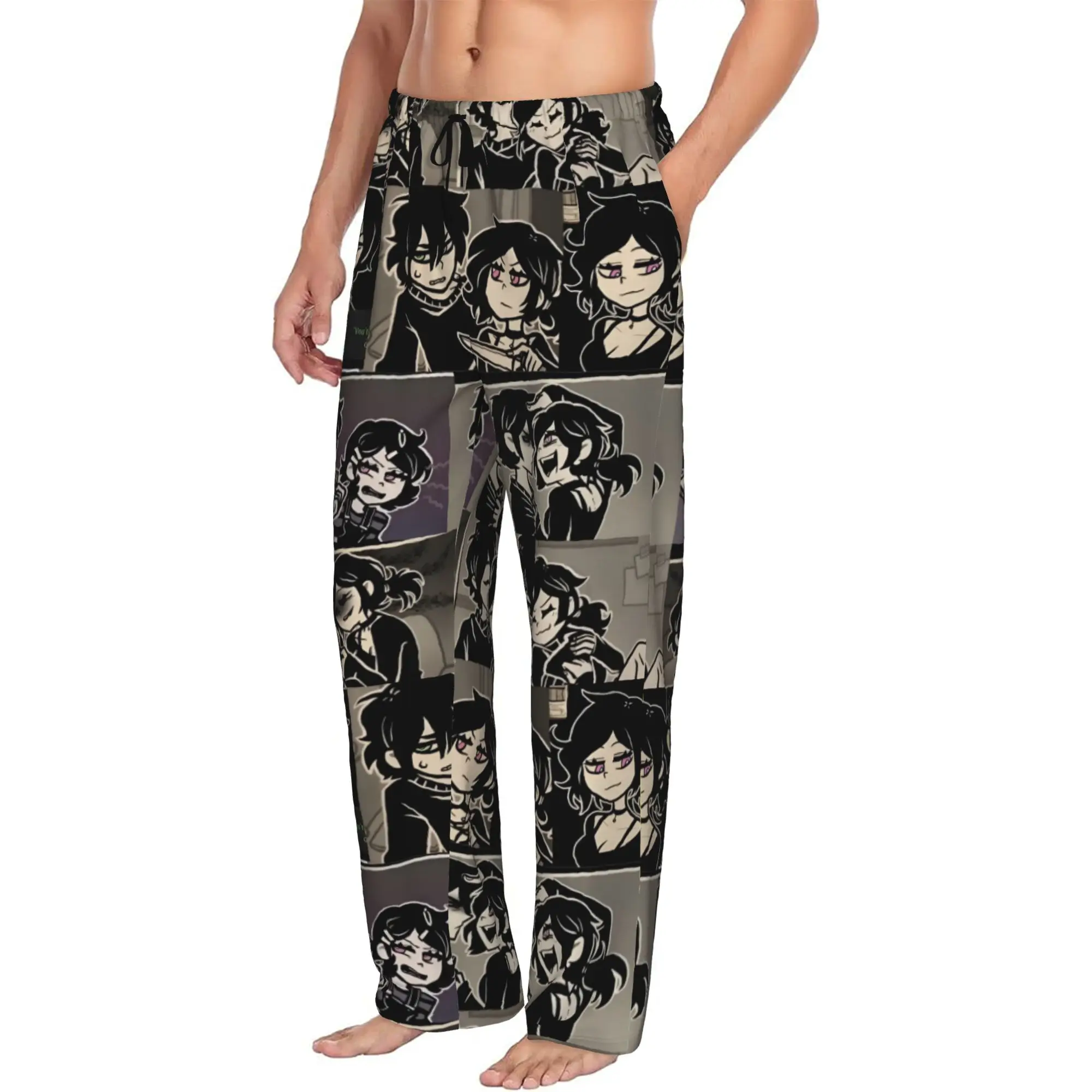 The Coffin of Andy and Leyley Pajama Pants Sleepwear Elastic Waistband Horror Puzzle Game Sleep Lounge Bottoms with Pockets