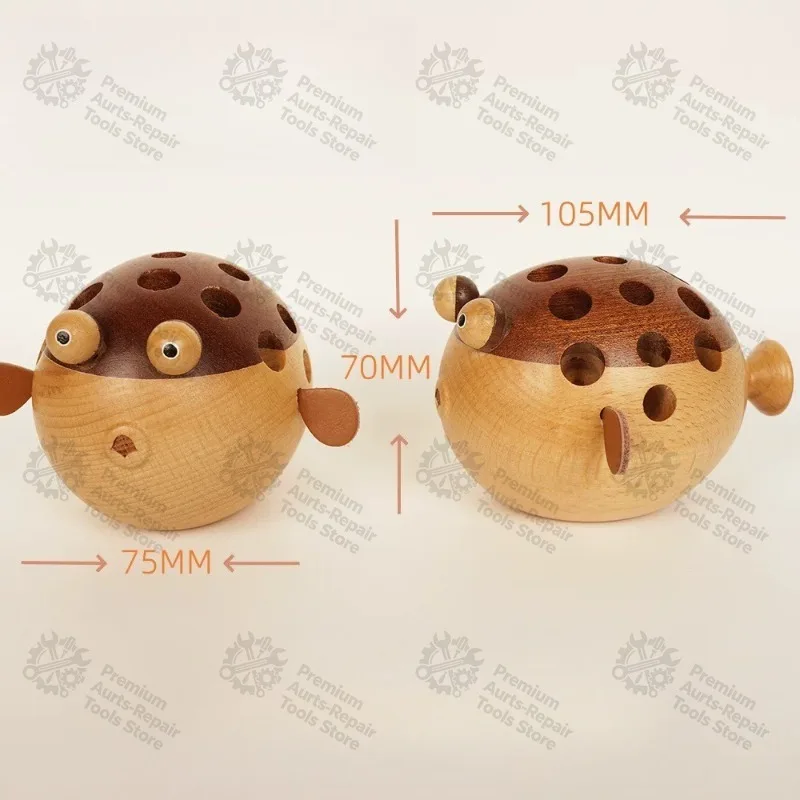 Creative Pufferfish Pen Holder, Funny Desktop Pen Organizer, Cute Desk Decor Stationery Storage for Student Office, Novelty Gift