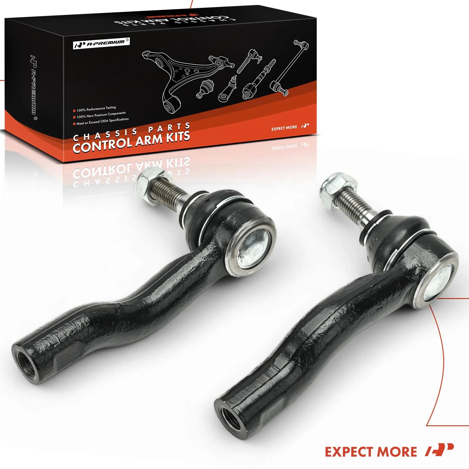 A-Premium 2x Front Outer Left & Right Steering Tie Rod End for Toyota Celica 2000-2005