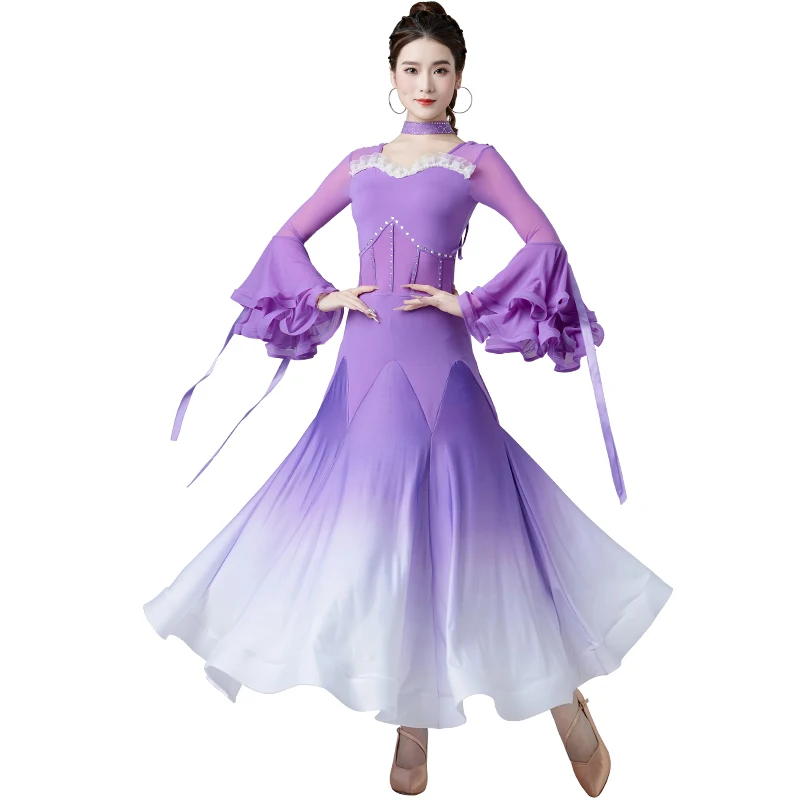 Ballroom Dancing Foxtrot Dance Dress Waltz Tango Foxtrot Modern Competition Dress Standard Dance Performance Flamenco Costume