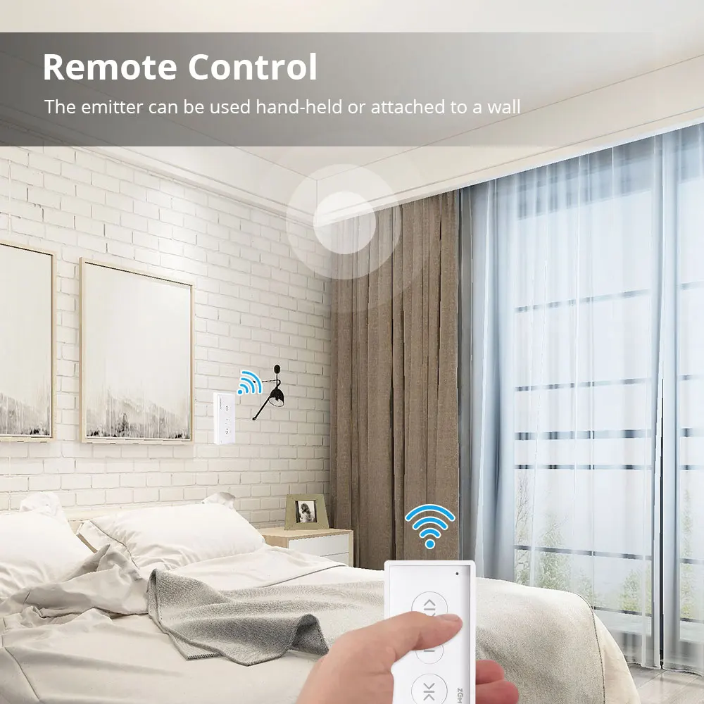 Zemismart Tuya Zigbee Motorized Splicing Curtain Track Smart Electric Motor Beltless Design Alexa Google Home Voice Control