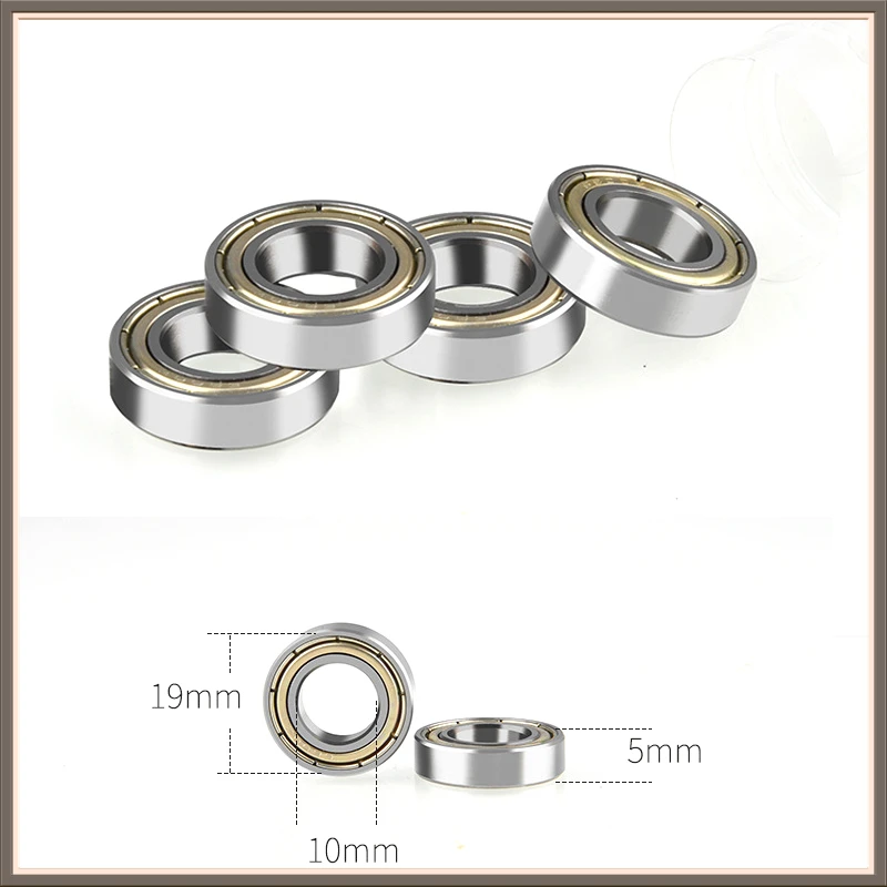 4pcs 6800zz/6800RS Steel Ball Bearing 5*19*10mm Deep groove ball Thin-walled Bearings shaft Bearing steel