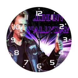 Modern Johnny Hallyday Wall Clocks for Living Room Bedroom Home Decoration Large Wall Clocks Hanging Silent Wall Watch Gift