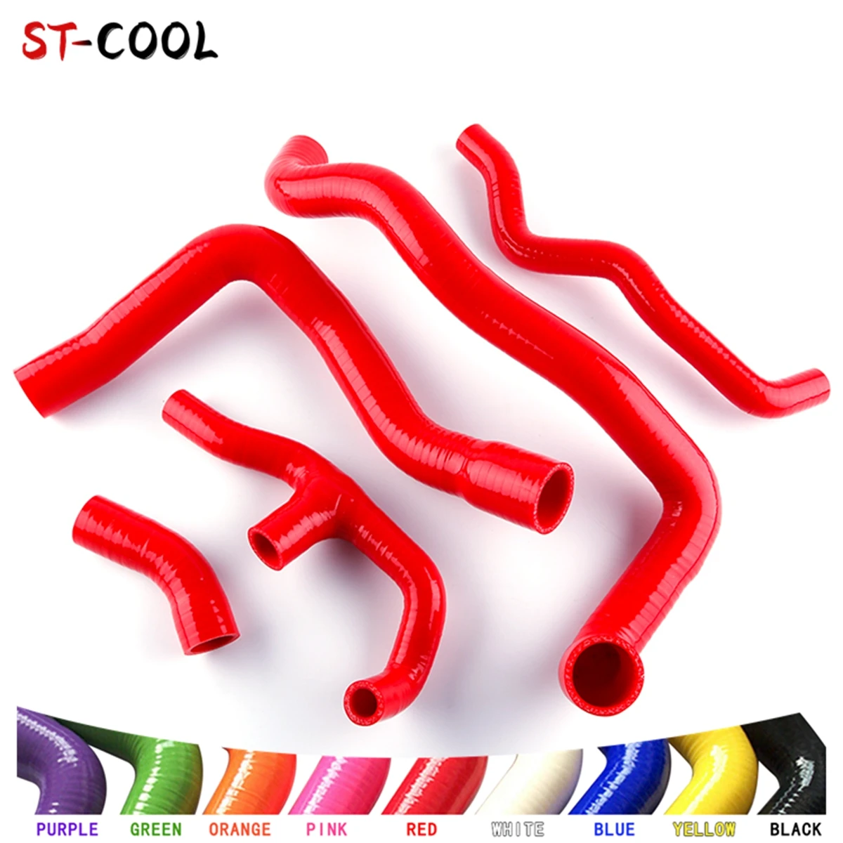 FOR 2000-2007 MERCEDES BENZ W203 SPORT COUPE C200K 2001 2002 2003 2004 2005 2006 Silicone Radiator Hoses Tube Kit 5Pcs 10 Colors