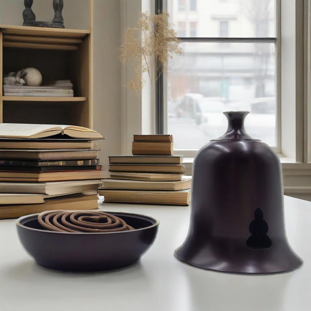 مبخرة جرس نحاسية قديمة، فرن دخان لعرض النحاس المجوف، مبخرة خشب الصندل المنزلية العتيقة، زخرفة رائحة داخلية