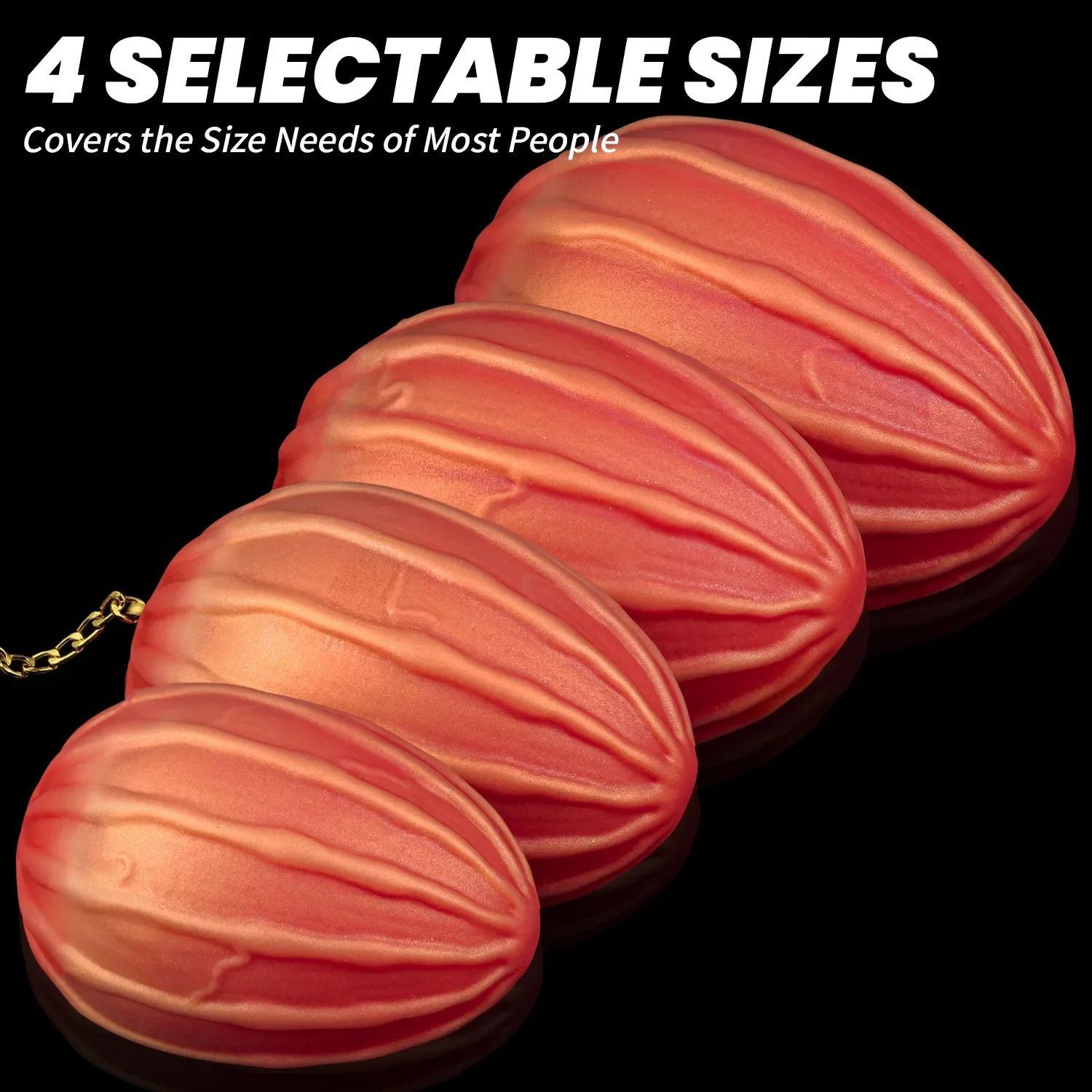 Plug anal extra large en silicone avec chaîne, stimulateur de point G et de prostate pour hommes et femmes, jouet anal autolubrifiant pour jeux de rôle SM_voghion.com