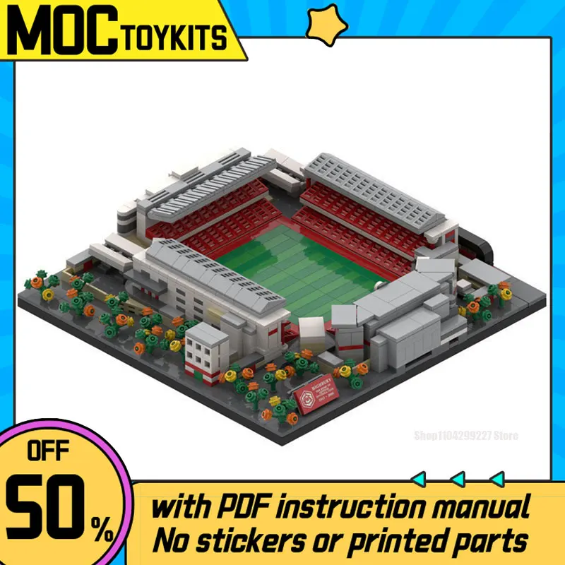 

1139PCS Building Blocks MOC58414 Highbury Stadium Arsenal Football Club Street View Architectural Model Ornament Toy Gift