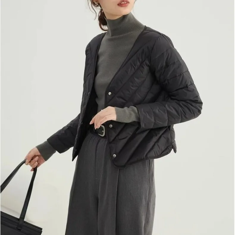 خفيفة الوزن Fce Jaet المرأة الخريف الشتاء جديد Sle ort الدافئة سليم صالح قاعدة طبقة القطن معطف مبطّن ألياف البوليستر #2