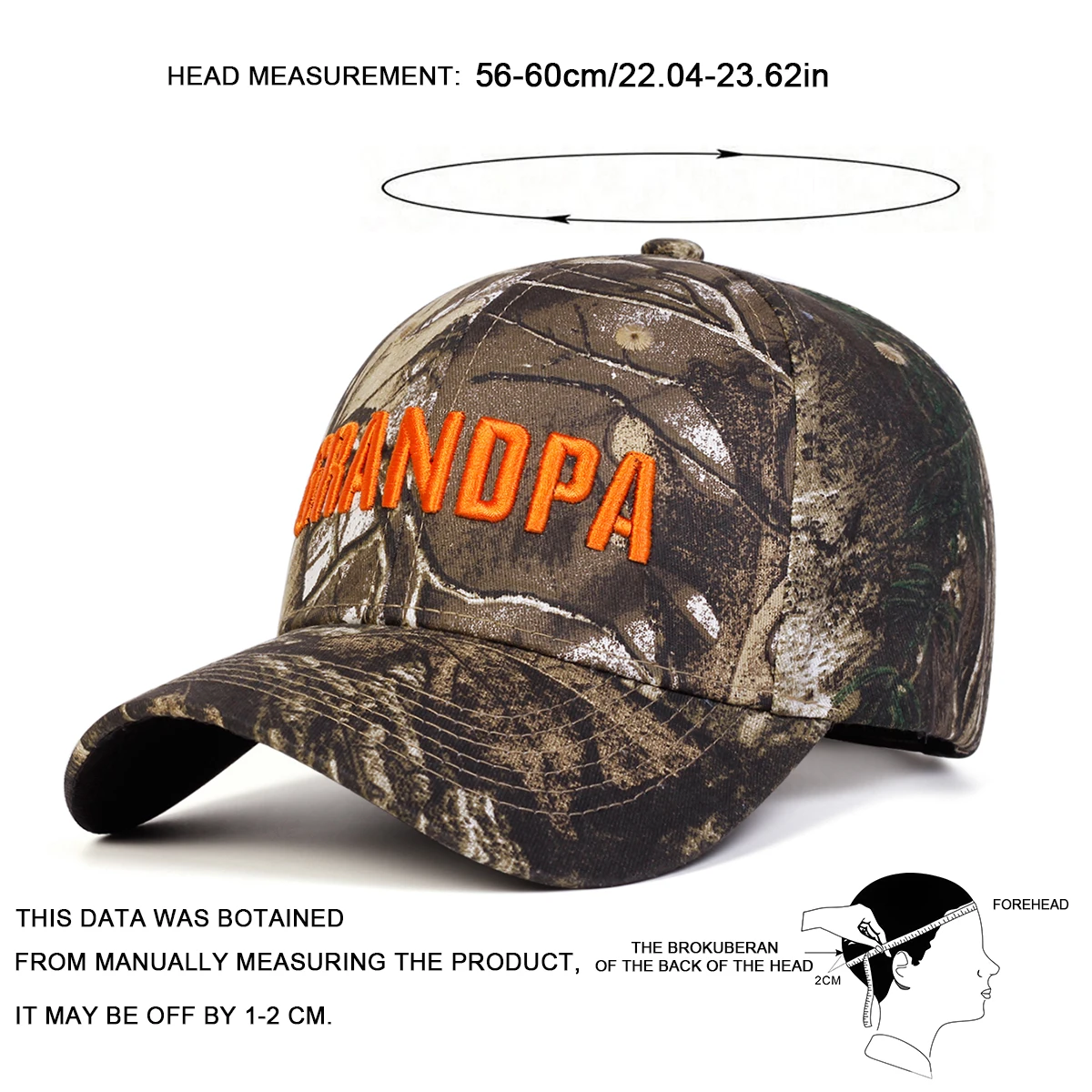 Unisex GRANDPA Letter Embroidery Baseball Caps Spring Autumn Outdoor Adjustable Casual Hats Sunscreen Hat Sports Cap
