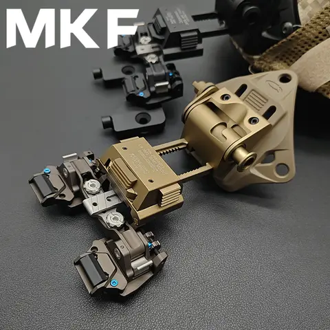 CNC 금속 전술 헬멧 KVC RQE 듀얼 단안 야간 투시경 고글 스텐트 Stentfor L4G19 NVG 마운트 PVS-14 MUM DVO MINI-NSEAS