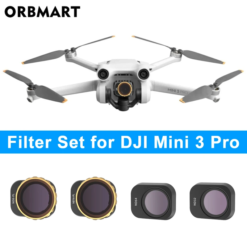 Filter Set for DJI Mini 3 Pro Camera Lens MCUV CPL ND8 ND16 ND32 ND64 ND/PL Filters Kit for Mavic Mini 3 Pro Drone Accessories