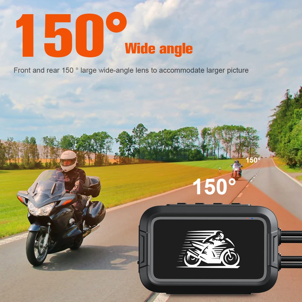 Dual 1080P Motorcycle DVR Motorbike Video Recorder Black Box Parking Monitor Front Rear View Dual Lens Motorcycle DVR Dash Cam