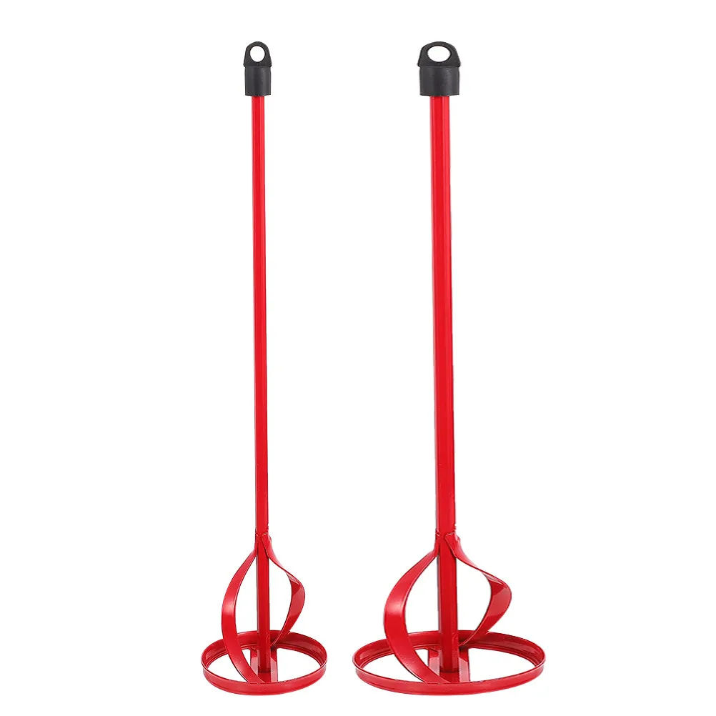 2Pcs Paint Mixer Drill Attachment Unique Design Fast Efficient Portable Concrete Mixing Rod Mud Stirrer Power Drill Mixer
