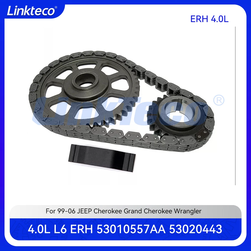 

Engine Part Timing Chain Kit Fit 4.0 T L L6 GAS ERH For 99-06 JEEP Cherokee Grand Cherokee Wrangler 4.0L 53010557AA 53020443