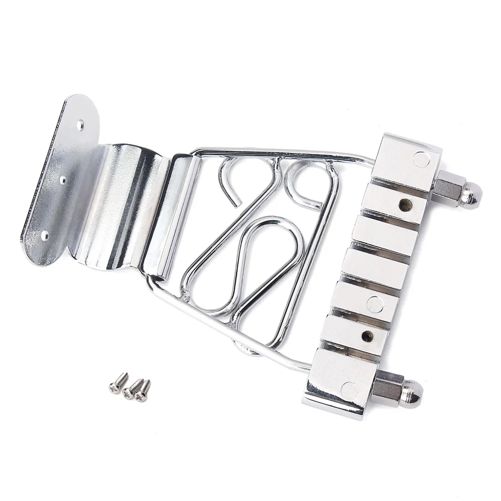 

Plated Metal 6 String Tailpiece Durable Repair Replacement for Guitar Tailpiece for Bass Guitar