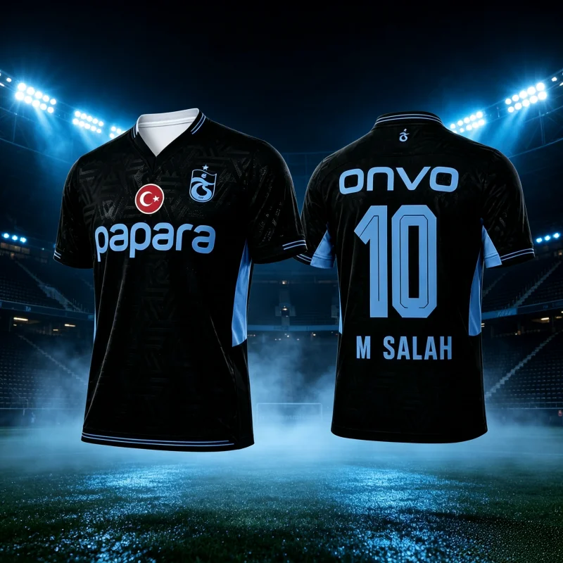 2026 Trabzonspor Salah No.10 Fan Jersey, Summer New 3D Printed Outdoor Sports T-shirt, Breathable Quick Drying Family Top