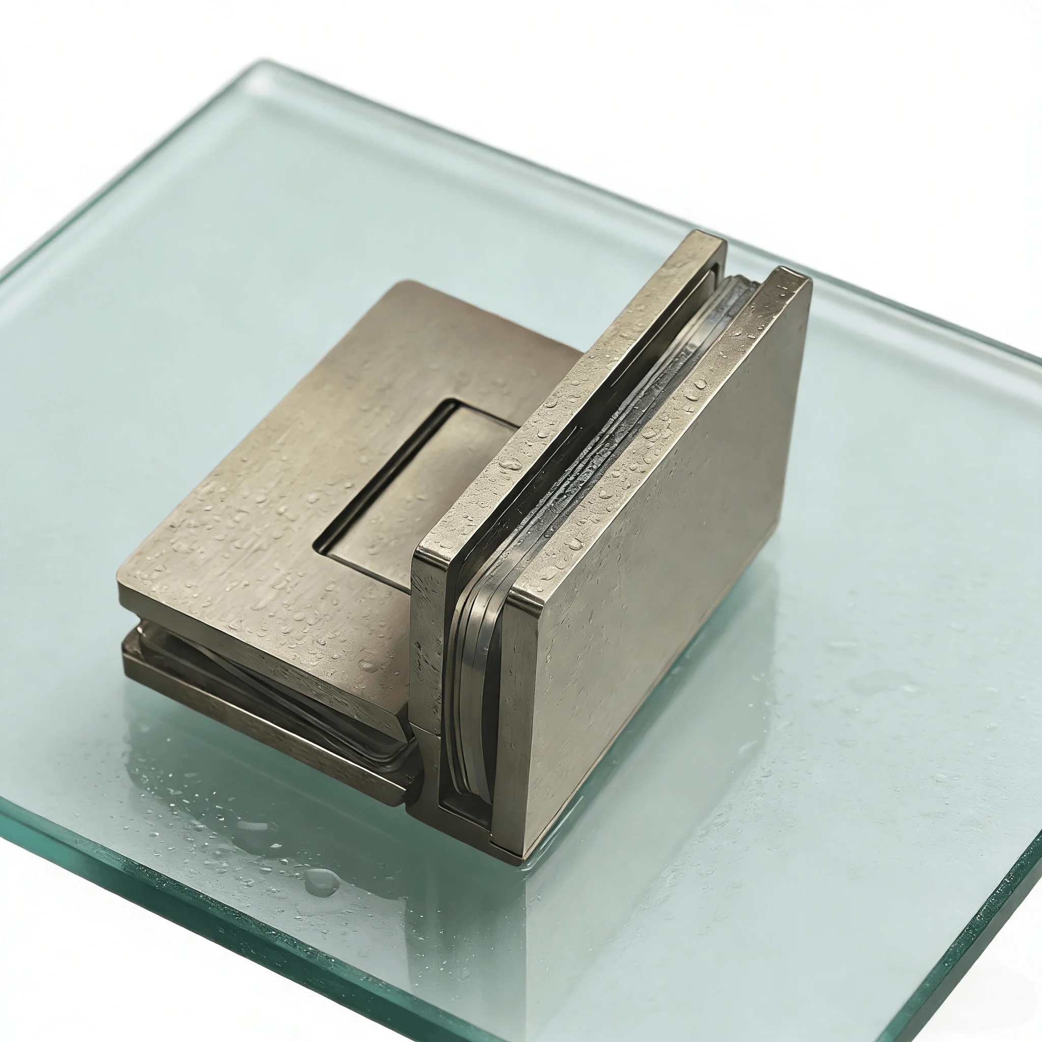 UK Luxury Shower Enclosure Solid Brass Glass to Glass Shower Hinge Shower Clamps for 8-10mm Glass Nickle chro me Golden Finished