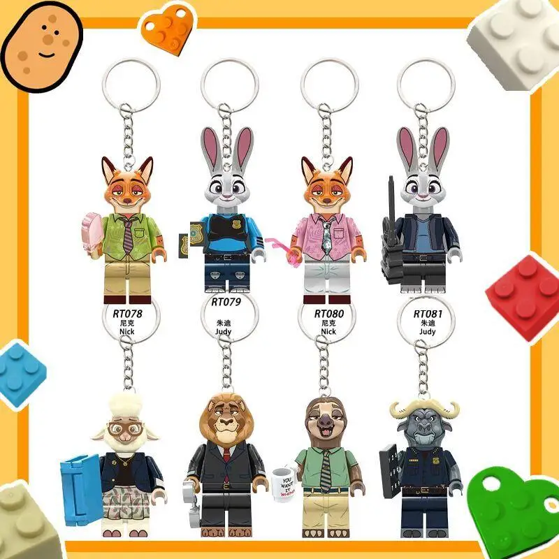 

Милый брелок Disney Zootopia Джуди Хоппс, креативный мультяшный брелок Ник Уайлд, подвеска для рюкзака, парный кулон, подарок на день рождения для девочки, сувенир